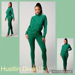 Hustlin Divas solid color track suit. Multiple sizes